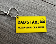 Load image into Gallery viewer, Personalised acrylic taxi keyring - Laser LLama Designs Ltd