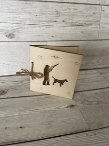 Wooden personalised Father’s Day card -13 designs - Laser LLama Designs Ltd