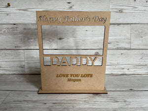 Happy Father’s Day photo frame - Laser LLama Designs Ltd