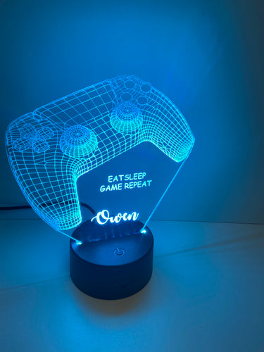 LED light up 3D  game controller display. 9 Colour options with remote! - Laser LLama Designs Ltd
