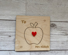 Load image into Gallery viewer, Wooden personalised 3d card for Teacher - Laser LLama Designs Ltd