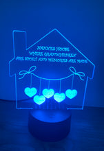 Load image into Gallery viewer, House LED light up display- 9 colour options with remote - Laser LLama Designs Ltd
