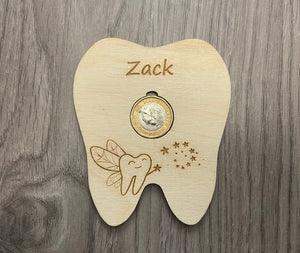 Personalised tooth fairy coin holder - Laser LLama Designs Ltd